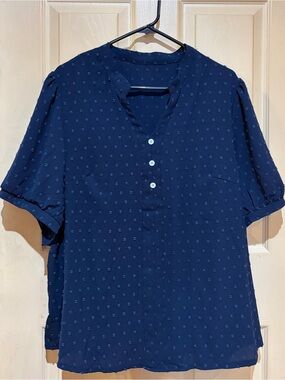 Women’s Short Sleeve Blouse, Size 3X